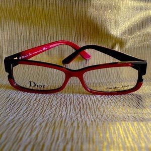 New Dior red and black glasses